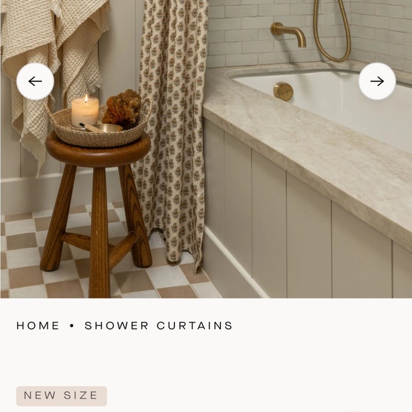 Paisley Shower Curtain - Cream and Brown - Picture 3 of 9